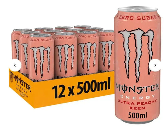 Monster Ultra Peachy Keen - Carbonated Energy Drink - Woo Discounts